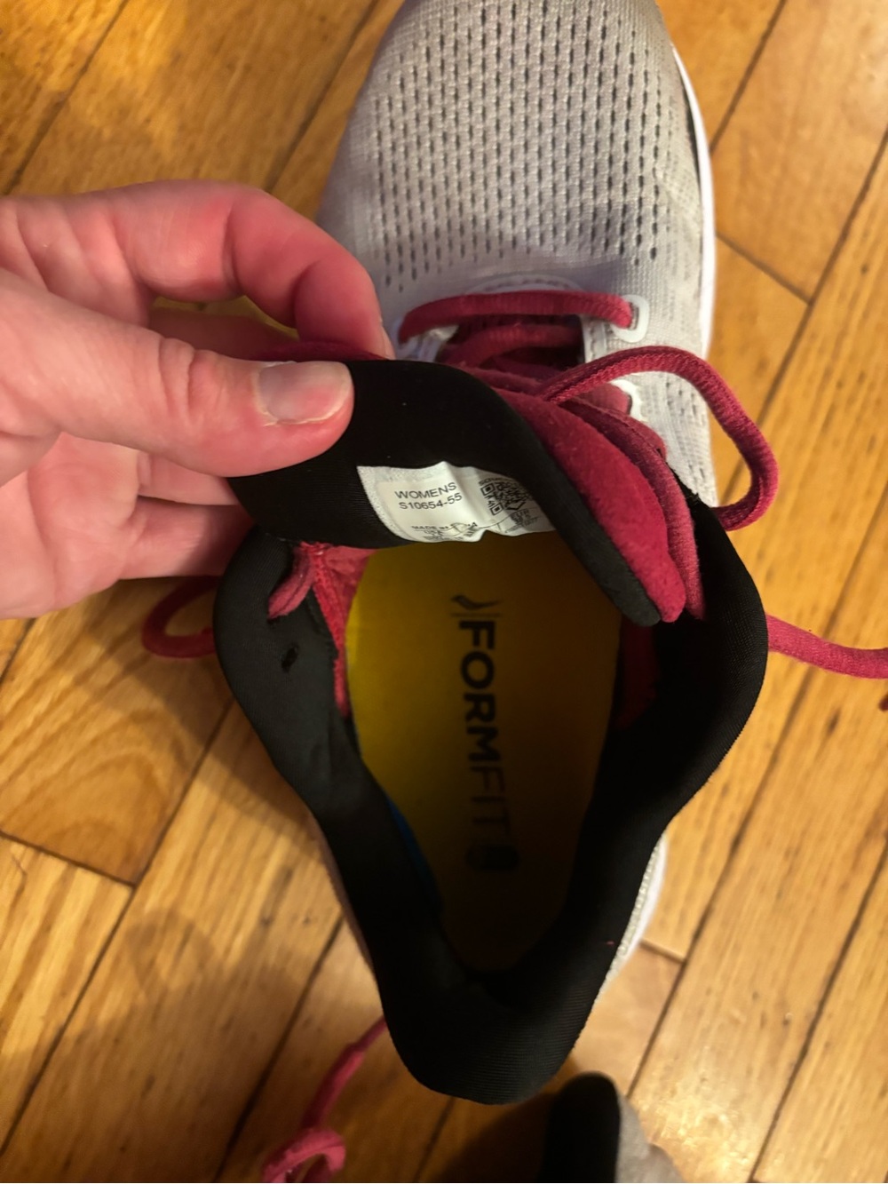 Saucony Women's Athletic Shoes - Light Gray with Pink and Yellow Accents - Picture 5 of 5